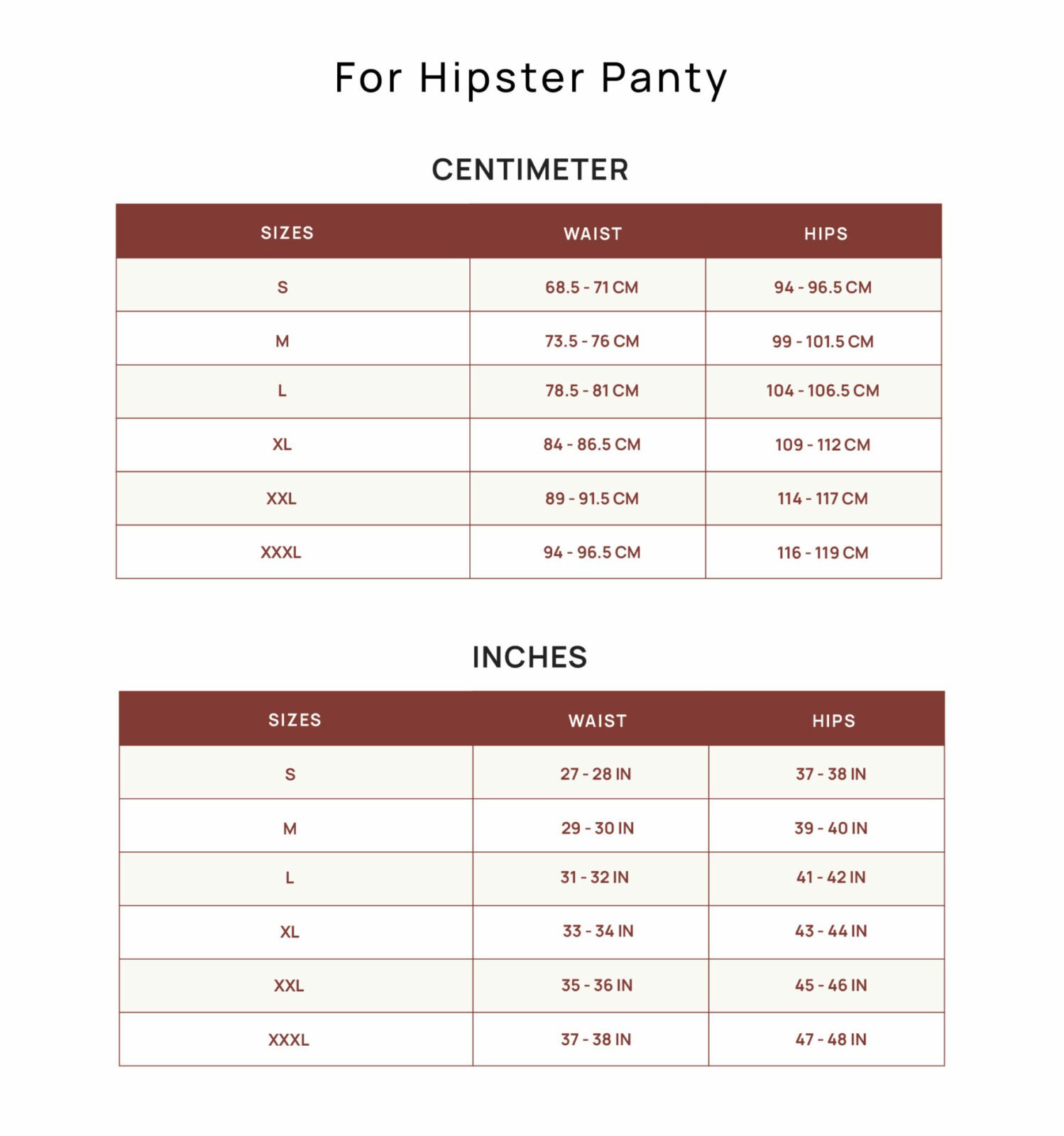 Mobile Version Size Charts HIPSTER_EDITED